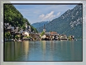Austria, Jezioro, Góry, Zabudowanie, Hallstatt