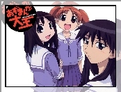 oczy, napisy, Azumanga Daioh, dziewczyny