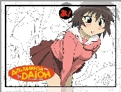 logo, dziewczyna, Azumanga Daioh, napis