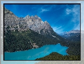 Peyto Lake, Canadian Rockies, Góry, Kanada, Jezioro, Park Narodowy Banff