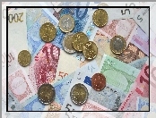 Euro, Banknoty, Monety