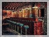 Bar, Krzesła, Lampy Wnętrze