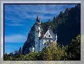 Drzewa, Gmina Schwangau, Bawaria, Zamek Neuschwanstein, Niemcy