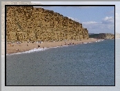 west bay.uk Anglia, morze, klif, plaża