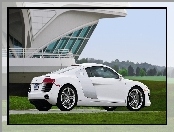 Białe, Sportowe, Audi R8, Auto