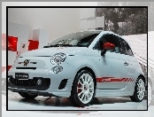 Biały, Tapeta, Abarth 500, Salon