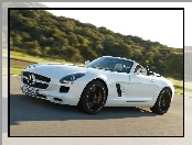 Biały, Mercedes-Benz SLS Roadster, AMG