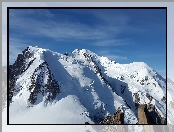 Zima, Mont Blanc du Tacul, Francja, Śnieg, Góry, Mont Blanc, Szczyt