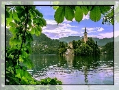 Bled, Kasztan, Kościół, Jezioro