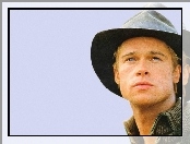 Brad Pitt, twarz, kapelusz