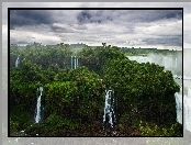 Brazylia, Wodospady, Iguazu, Lasy, Niebo