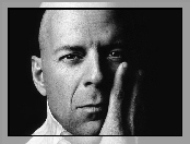 Bruce Willis, głowa, ręka