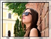 Kobieta, Brunetka, Okulary
