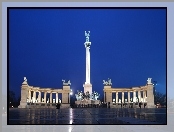 Budapeszt, Pomnik Millennium, Węgry, Plac Bohaterów