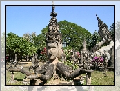 Posągi, Buddy, Laos