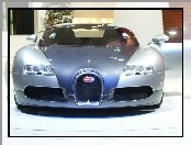 Bugatti Veyron, Silver, Światła, Przód