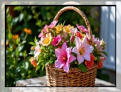 Koszyk, AI, Kwiaty, Bukiet