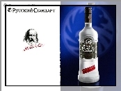 Vodka, butelka, twarz