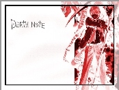 chłopak, Death Note, kosa, negatyw, marynarka