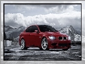 Chmury, Bordowe, BMW M3, Tuning, Góry