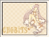 Chobits, korona, napis, kobieta