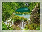 Chorwacja, Jeziora, Wodospad, Las, Plitvice