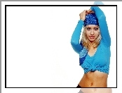 Christina Aguilera, niebieska, bluzka
