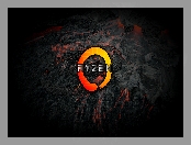 Ciemne tło, Logo, Procesory, Ryzen, Napis