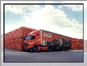 Ciężarówka, Coca-Cola, Dostawcza, Skrzynki
