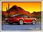 CZerwone Porsche 911 Turbo