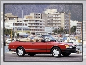 Czerwony, Saab 900, Kabriolet