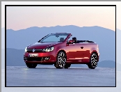 Czerwony, Volkswagen Golf, Cabrio