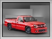 Czerwony, Tuningowy, Chevrolet Silverado, Pakiet