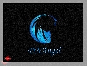 D N Angel, księżyc, napis, twarz