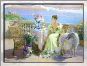 Pies, Konstantin Razumov, Obraz, Dama