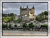 Château de Saumur, Maine et Loire, Francja, Loara, Zamek, Rzeka