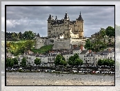 Château de Saumur, Maine et Loire, Francja, Loara, Zamek, Rzeka