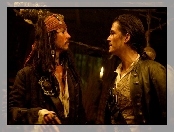 Johnny Depp, piraci, piraci_z_karaibow_2, Orlando Bloom