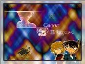 marynarka, pistolet, Detective Conan, okulary