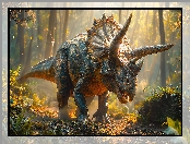 Dinozaur, Grafika, Triceratops