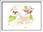 Zabawa, Dinozaury, Grafika