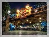 Disneyland, Most, Ulica, USA, Neon, Kalifornia