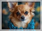 Ubranko, Grafika Chihuahua długowłosa, Chihuahua długowłosa, Pies