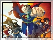 Serial animowany, Dobro, Bohaterowie, Justice League Crisis on Two Earths, Zło, Liga Sprawiedliwych Kryzys na dwóch Ziemiach