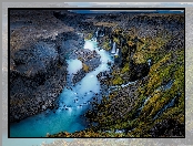 Dolina, Islandia, Rzeka, Valley of Tears, Wodospady Sigoldugljufur, Wąwóz Sigoldugljufur