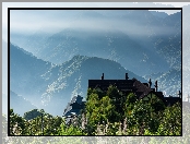 Tajwan, Mgła, Drzewa, Hrabstwo Nantou, Qingjing Farm, Góry, Dom