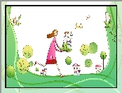 Kobieta, Domek, Fantasy