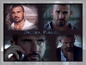 Dominic Purcell, okulary, komórka