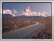 Droga, Patagonia, Argentyna, Góry Andy, Szczyt Fitz Roy, Szczyt Cerro Torre, Park Narodowy Los Glaciares