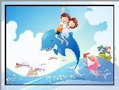Para, Dzieci, Delfiny